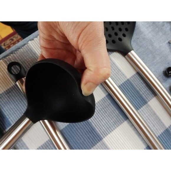 Smirly Silicone Utensils Set with Holder Kitchen Tools for Nonstick Cookware - Picture 5 of 16